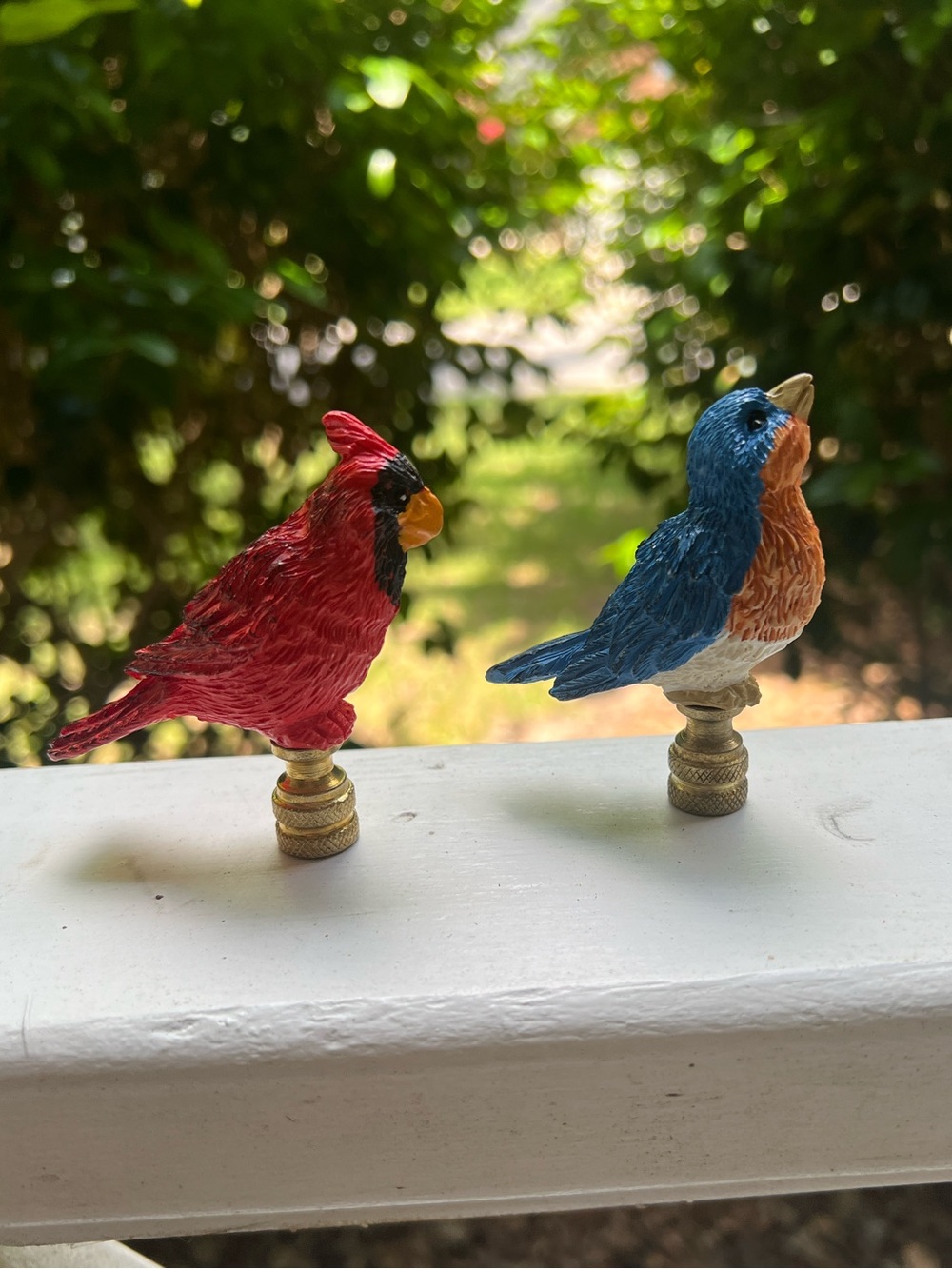 Set of 2 Bird Lamp Finials